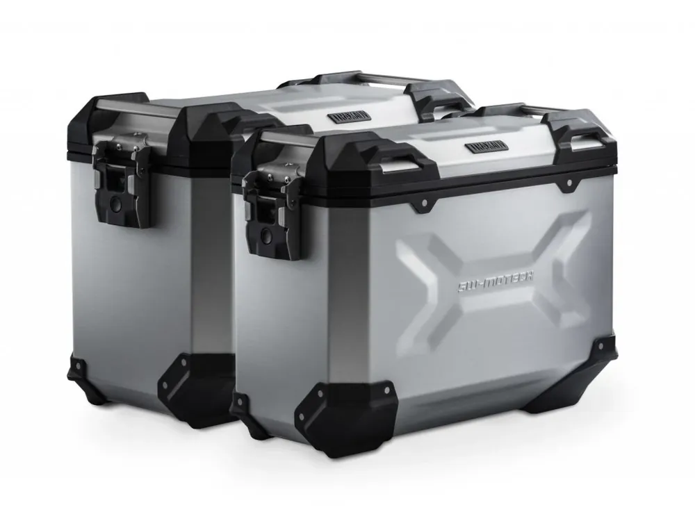 Kufry SW Motech TRAX ADV 37/45l na BMW R1100GS (94-99), R1150GS (99-04), Adventure (01-04) stříbrné Nieuw