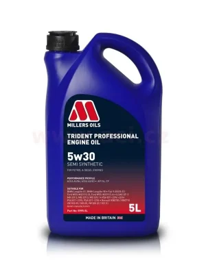 Gratis Retour MILLERS OILS motorový olej polosyntetický Trident Professional 5w30 5l