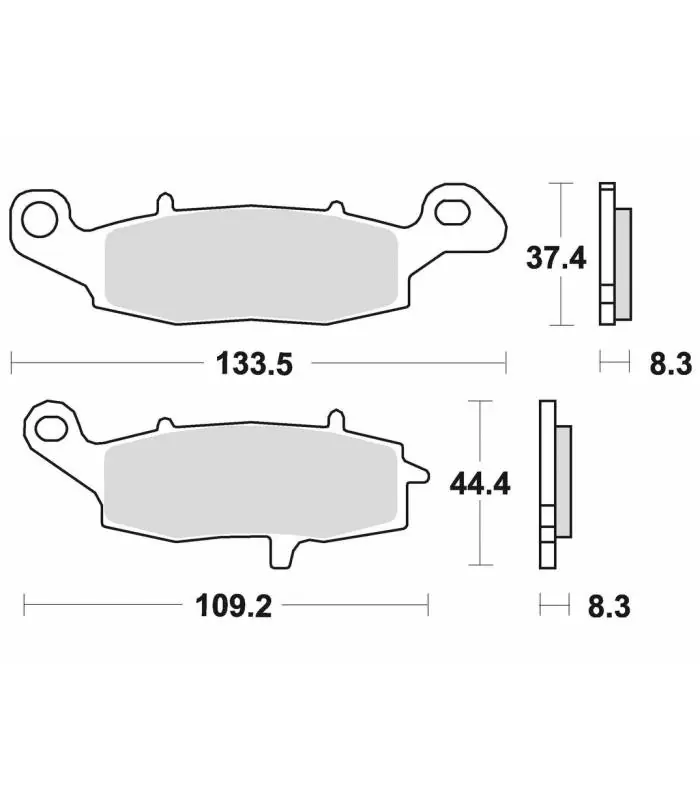 Brzdové destičky, BRAKING (semi-metalická směs SM1) 2 ks v balení Favoriet