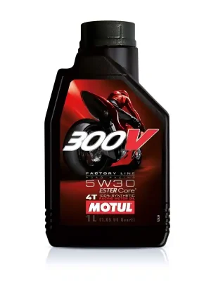Syntetický motorový olej MOTUL 300V 4T 5W30 1L Betaalbaar