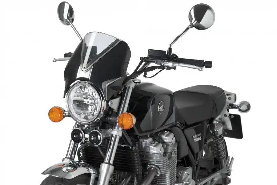 Gereduceerde Prijs Polokapotáž se štítem Puig 7593 Retrovision Matt HONDA CB1100 (13-14) Čirá (W)