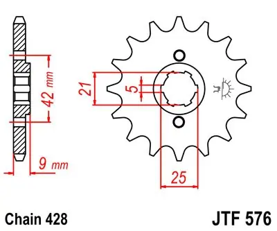 Op = Op Železné řetězové kolečko JT Sprockets JTF 576-19 Yamaha