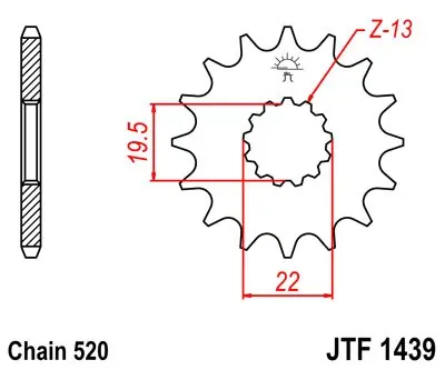 Hoge Kwaliteit Železné řetězové kolečko JT Sprockets JTF 1439-14 Suzuki