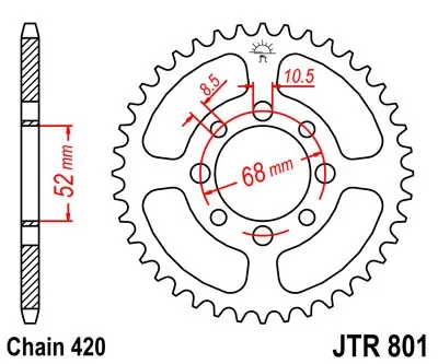 Goedkoop Železná řetězová rozeta JT Sprockets JTR 801-30 Suzuki/Kawasaki