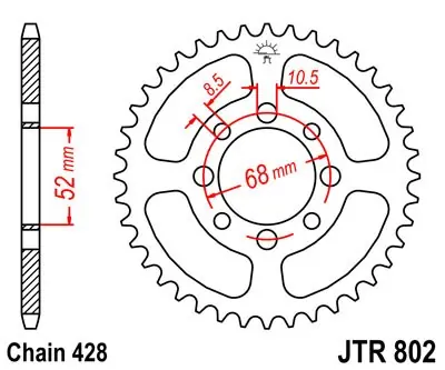 Železná řetězová rozeta JT Sprockets JTR 802-32 Suzuki/Kawasaki Gratis Retour