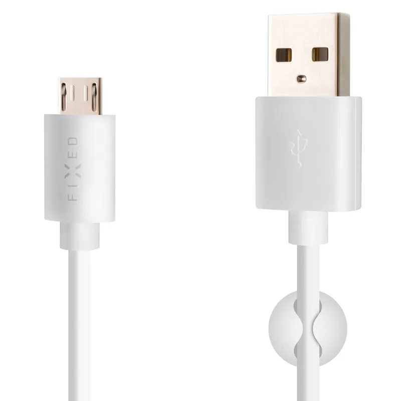 Hete Deal Dlouhý nabíjecí a datový kabel Fixed USB/microUSB 2m, 12W Černá