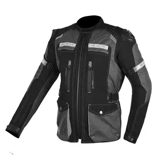Textilní moto bunda Maxx NF2210 černá/stříbrná M Dagaanbieding
