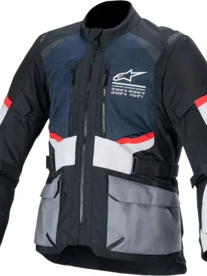 Gereduceerde Prijs Moto bunda Alpinestars ANDES AIR DRYSTAR tmavě modrá/světle šedá S