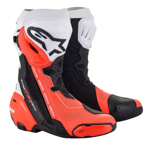 boty ALPINESTARS SUPERTECH R VENTED, (černá/bílá/červená fluo, perforovaná obšívka) 37 Merkproduct