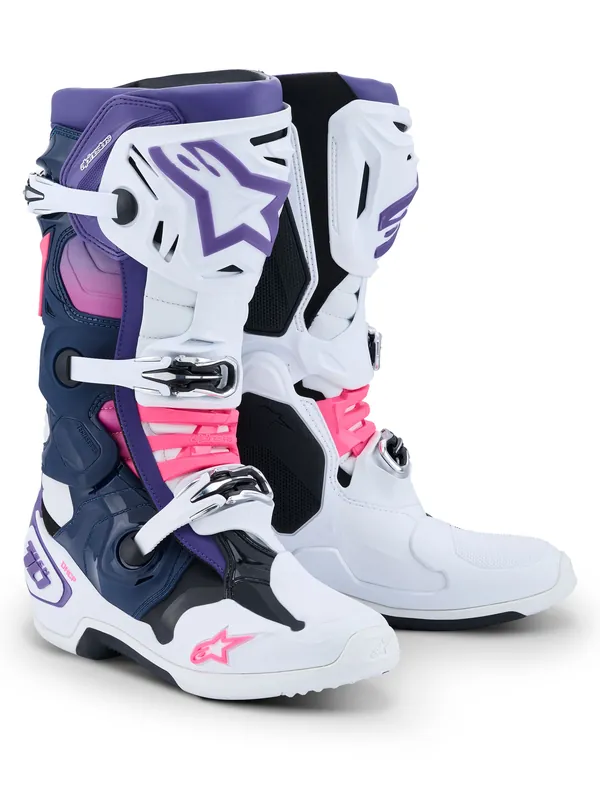 Beste Prijs Boty ALPINESTARS TECH 10 - bílá/fialová/modrá/růžová fluo 40.5