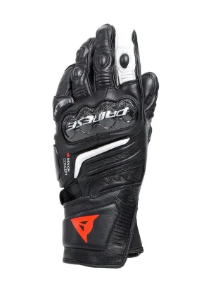 DAINESE DÁMSKE KOŽENÉ RUKAVICE CARBON 4 LONG LADY BLACK/BLACK/WHITE XS Premium