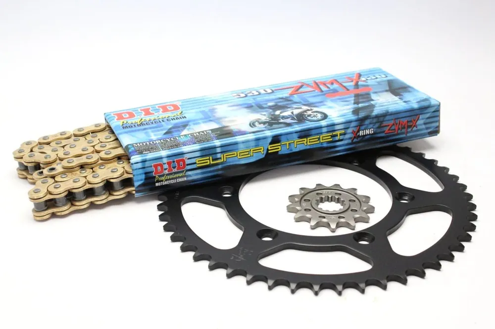 Řetězová sada D.I.D + JT řady ZVM-X ve zlaté barvě Veilige Betaling