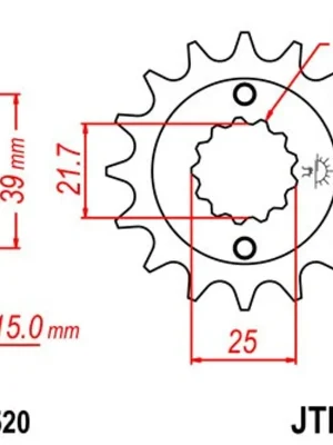 Řetězové kolečko JT JTF 1042-14 14 zubů, 520 Dagaanbieding