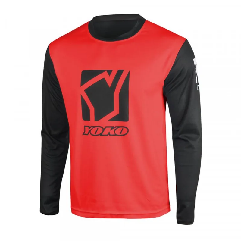 Motokrosový dres YOKO SCRAMBLE černý / červený S Weekendaanbieding