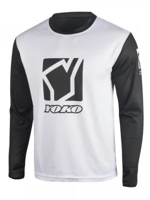 Nu Kopen Motokrosový dres YOKO SCRAMBLE bílá / černá S