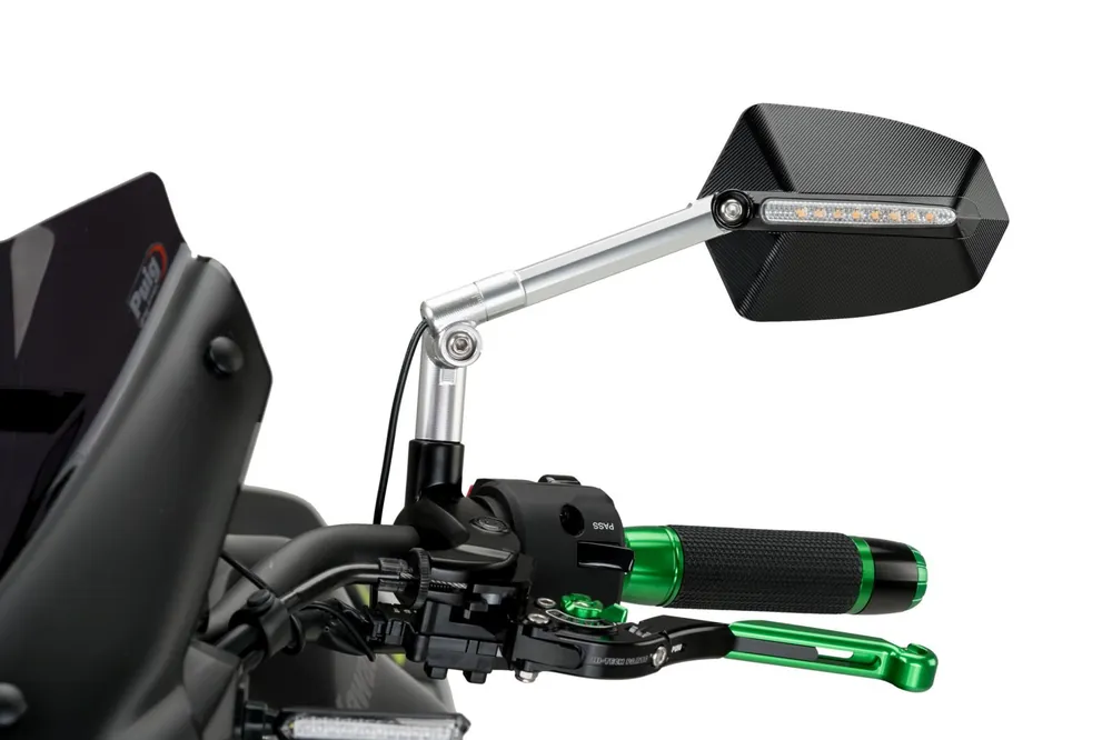 Zpětné zrcátko PUIG GTI 016DN eloxovaný hliník / černá levý Must-Have