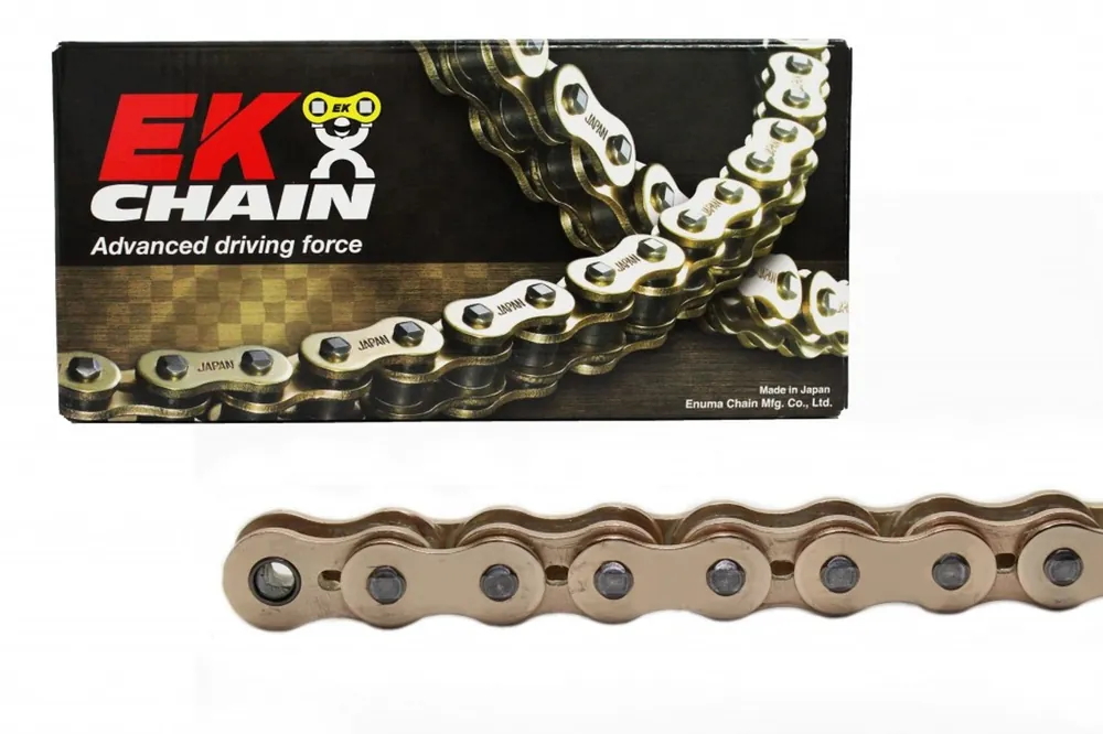 NX-kroužkový řetěz převyšující OEM kvalitu EK 525 ZVX3 112 L Gold/Gold Populair