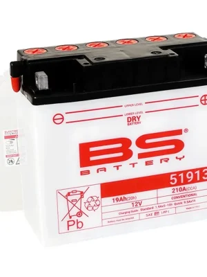 Konvenční motocyklová baterie BS-BATTERY BS51913 Včetně balení kyseliny Finale Uitverkoop