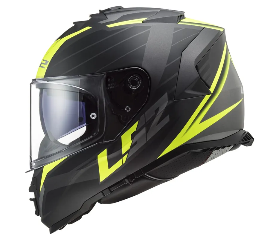 Gecertificeerd LS2 přilba FF800 Storm Nerve MATT BLACK/H-V YELLOW XXL