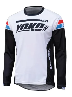 Motokrosový dres YOKO TRE bílá/černá XL Op = Op