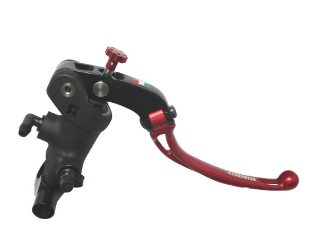 Radial brake master cylinder ACCOSSATO 19 x 19 with folding lever,red Hete Deal