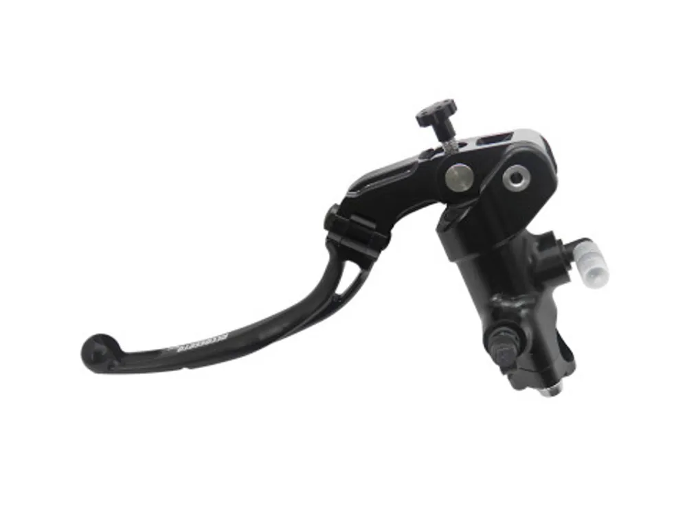Radial clutch master cylinder ACCOSSATO 16x16 with black anodyzed body and folding blue lever (nut+lever) Goedkoop