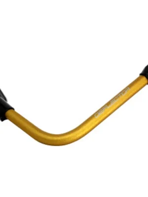 Lever guard ACCOSSATO with gold hose and joint right, aluminium Exclusieve Aanbieding