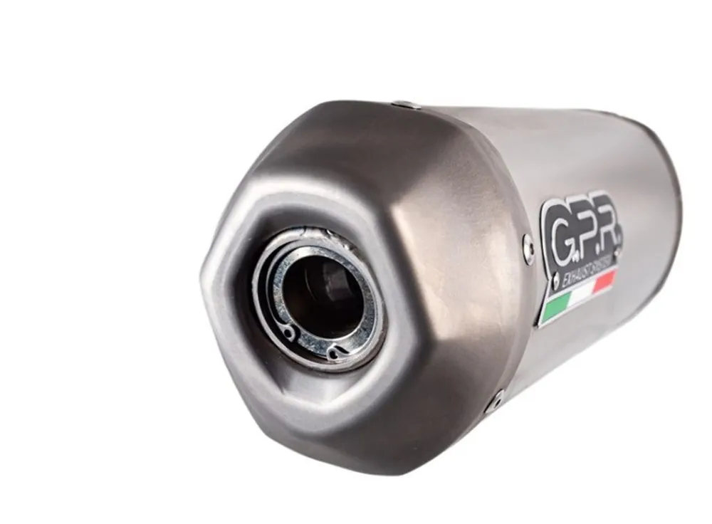 Výfuk kompletní GPR PENTACROSS PNT.MX.52.FTT Brushed Titanium zahrnuje odnímatelný dB killer a svodič jisker Direct Verzonden