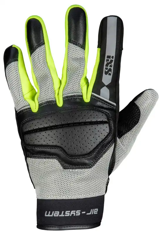Klasické rukavice iXS EVO-AIR X40464 černo-světle šedo-neonově žlutá S S Beste Prijs