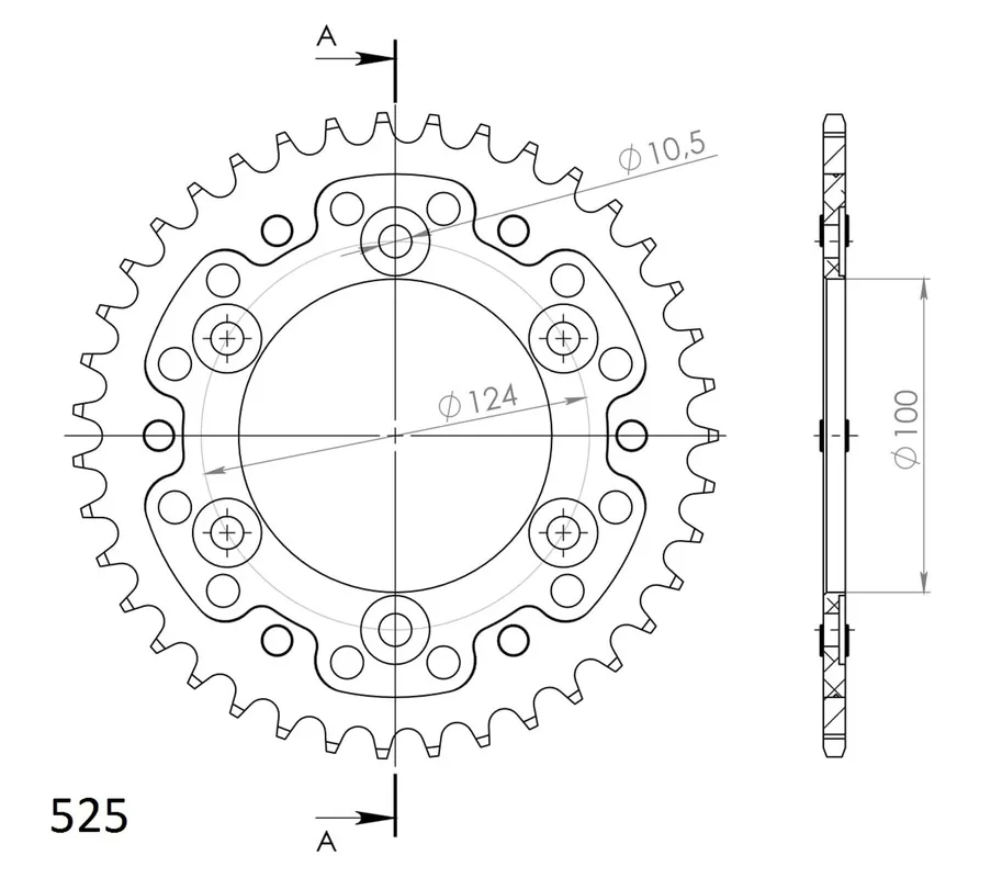 Finale Uitverkoop Rozeta SUPERSPROX STEALTH RST-745:40-RED červená 40 zubů, 525