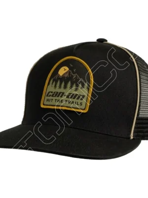 Direct Beschikbaar Kšiltovka Can-Am Flat Cap Hit The Trail-černá