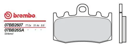 Bestel Nu BREMBO brzdové destičky moto 07BB26SA