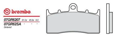 BREMBO brzdové destičky moto 07GR62SA Veilige Betaling