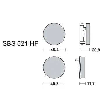 SBS Brzdové destičky 521HF Must-Have
