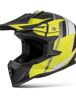 TXR Motokrosová helma Fury černo-šedo-bílo-žlutá S Koop Online
